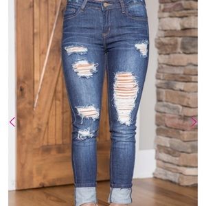 Pink Lily Boutique Greyson Dark Wash Jeans